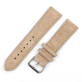 Handmade Suede Leather Watchband 18mm 20mm 22mm 24mm Vintage Watch Strap Replacement Tan Gray Beige Color for Men Women Watches