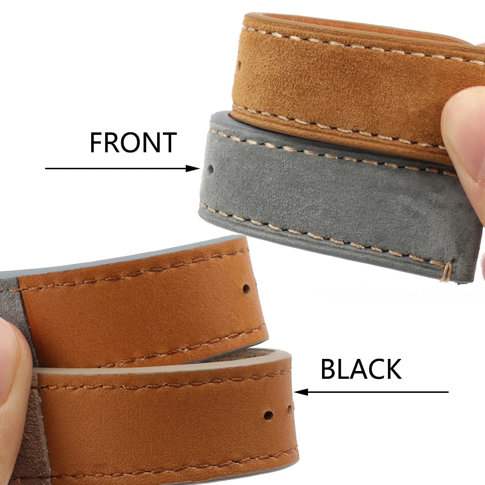 Handmade Suede Leather Watchband 18mm 20mm 22mm 24mm Vintage Watch Strap Replacement Tan Gray Beige Color for Men Women Watches