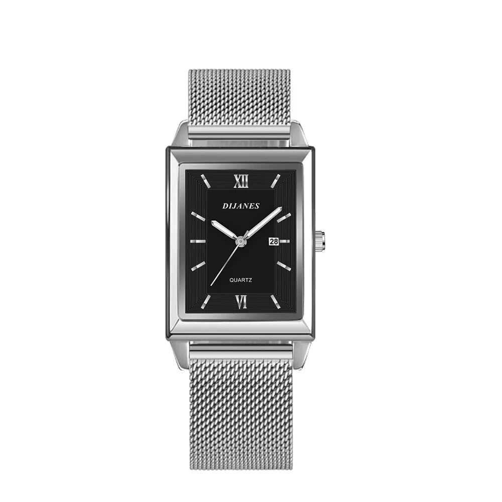 New Luxury Fashion Gold Watch for Women Men Stainless Steel Quartz Wristwatch Women's Watches Ladies Calendar Clock