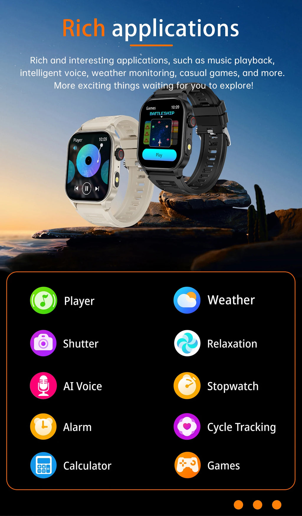 LIGE 2.01" HD Display Smart Watch For Men Women Health Monitor Sports Fitness Watches AI Voice Bluetooth Call Man Smartwatch New