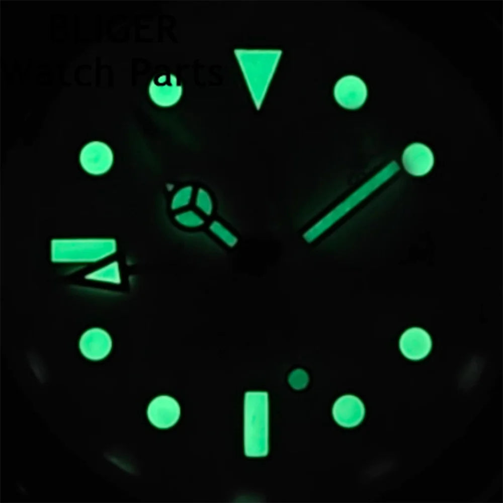 BLIGER NH34 GMT 40mm Luxur Mens Watches Mechanical Stainless Steel Waterproof Orange GMT Mark Sapphire Reloj Man for Watch