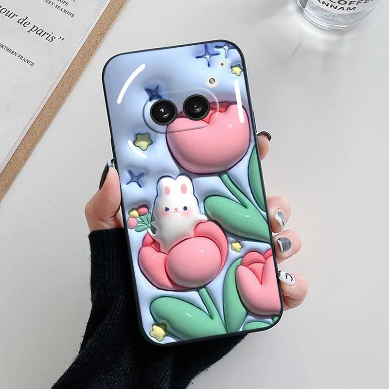 For Nothing Phone 2a Case Fashion Panda Soft Silicone Back Cases for Nothing Phone 1 2 2A Phone Cover Phone1 etui Fundas bags
