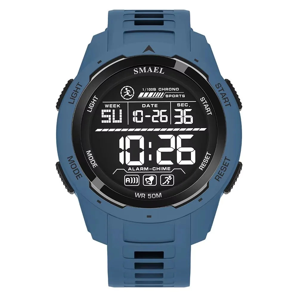 SMAEL Watch 8105 Camo Strap Men Sports Multifunctional Watches Waterproof Shock Digital Display LED Wristwatch for Man