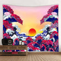 Mount Fuji, Japan Tapestry Art Printing Tapestry The Great Wave of Kanagawa Wall Hanging Decoration Household Japanese Tapestry