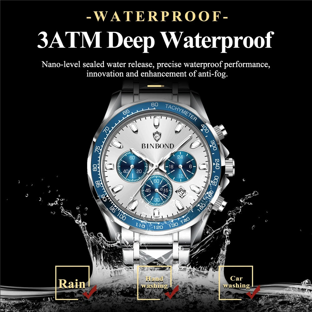 New Automatic Watch For Man Small Dial Blue Digital Fashion Quartz Wristwatches Men Clock Luxury Watches Mens Gifts Cadeau Homme