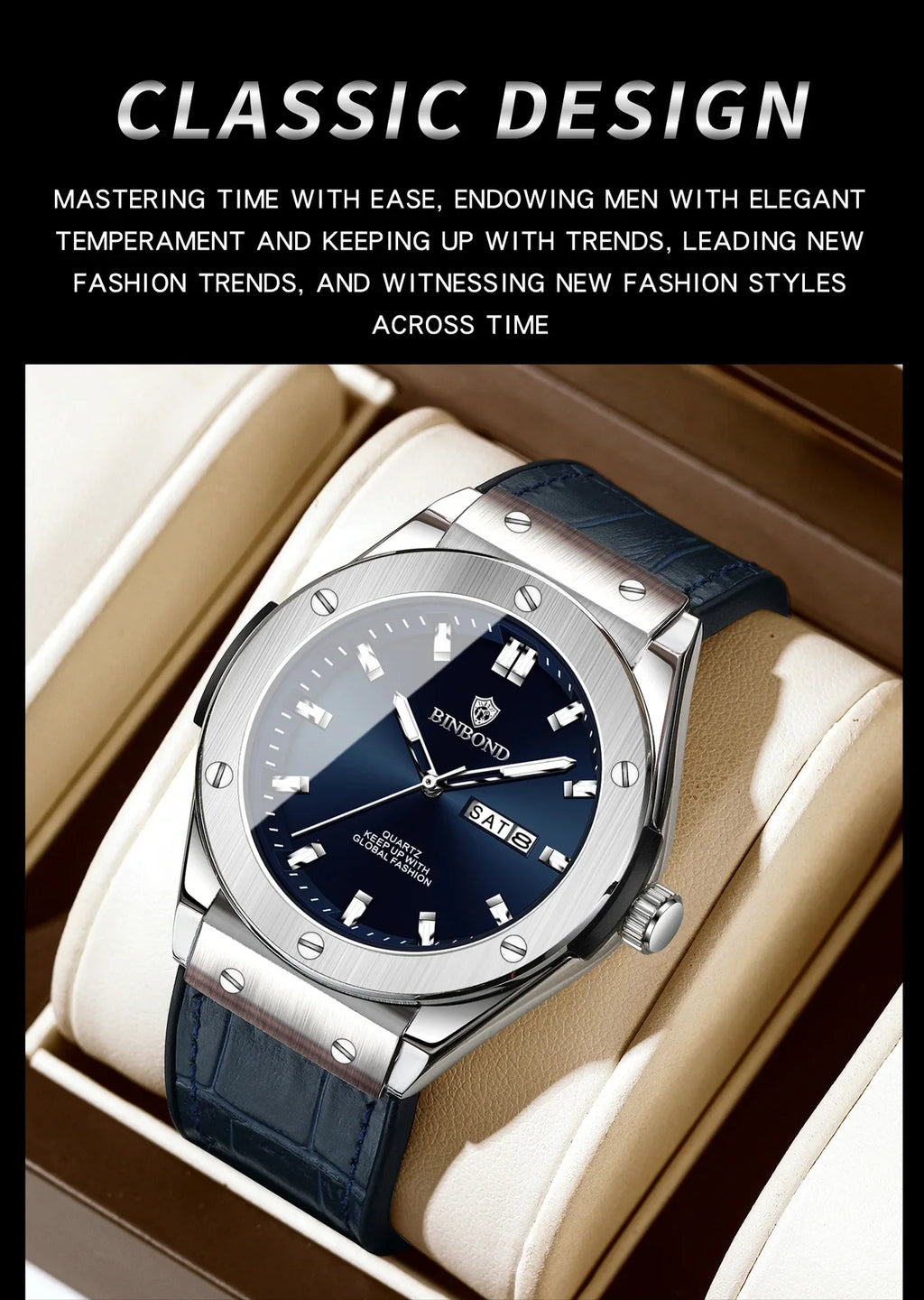 New Man Leather Casual Sports Clock Men Luxury Watch Automatic Watches Mens Top Fashion Quartz Wristwatches Man Reloj Hombre