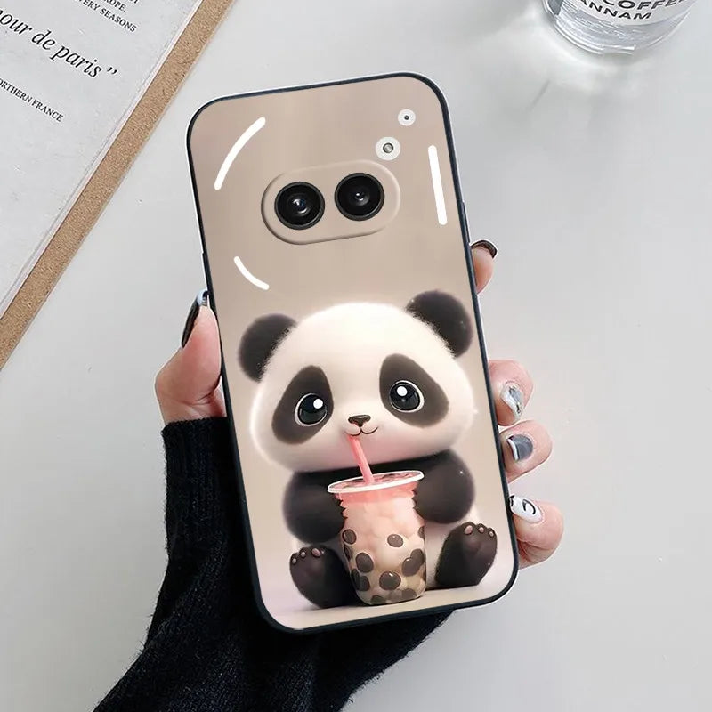 For Nothing Phone 2a Case Fashion Panda Soft Silicone Back Cases for Nothing Phone 1 2 2A Phone Cover Phone1 etui Fundas bags
