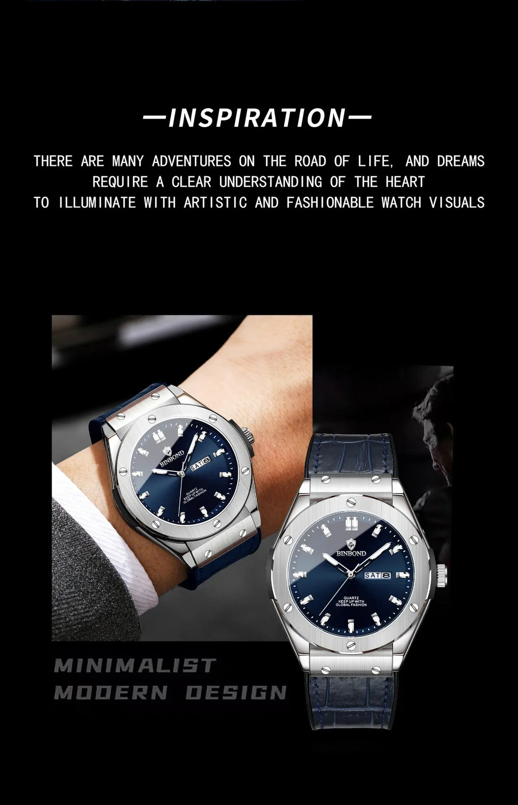 New Man Leather Casual Sports Clock Men Luxury Watch Automatic Watches Mens Top Fashion Quartz Wristwatches Man Reloj Hombre