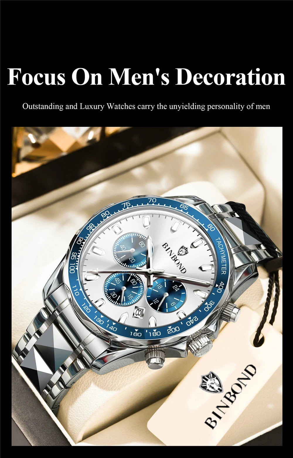 New Automatic Watch For Man Small Dial Blue Digital Fashion Quartz Wristwatches Men Clock Luxury Watches Mens Gifts Cadeau Homme