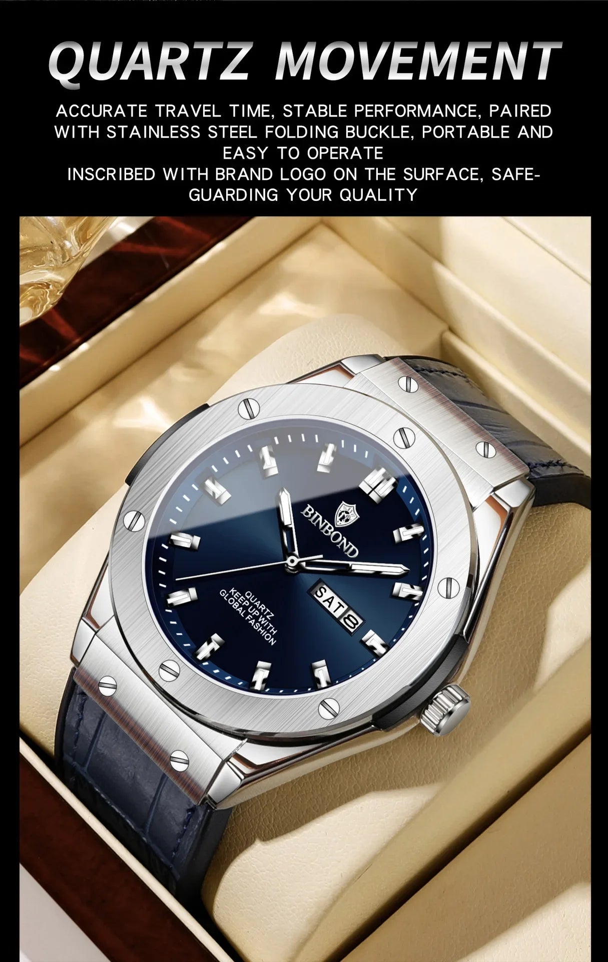 New Man Leather Casual Sports Clock Men Luxury Watch Automatic Watches Mens Top Fashion Quartz Wristwatches Man Reloj Hombre