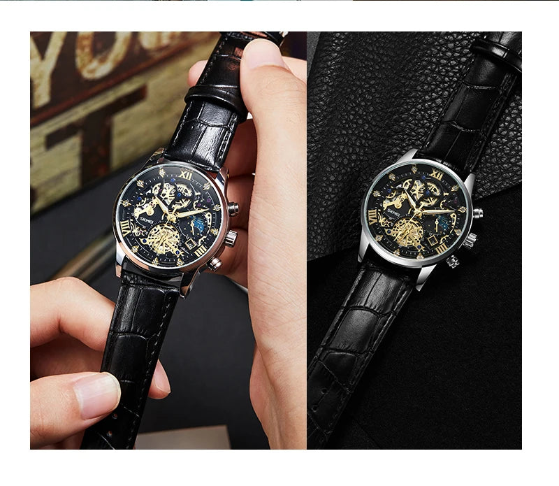 SKMEI Top Brand Luxury Full Steel Business Watches Mens 3Bar Waterproof Japan Quartz movement Calendar Wristwatches reloj hombre
