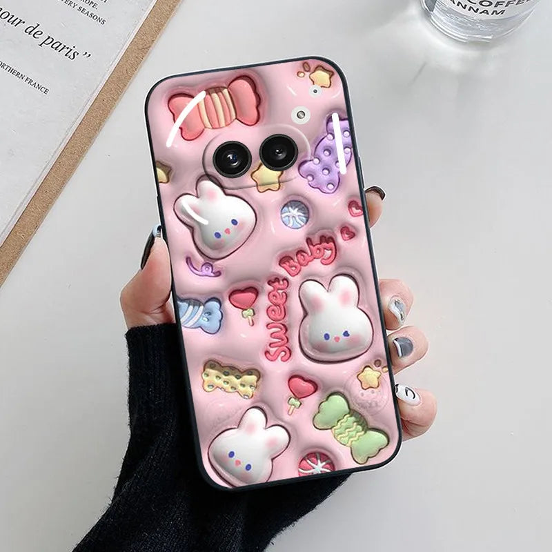 For Nothing Phone 2a Case Fashion Panda Soft Silicone Back Cases for Nothing Phone 1 2 2A Phone Cover Phone1 etui Fundas bags