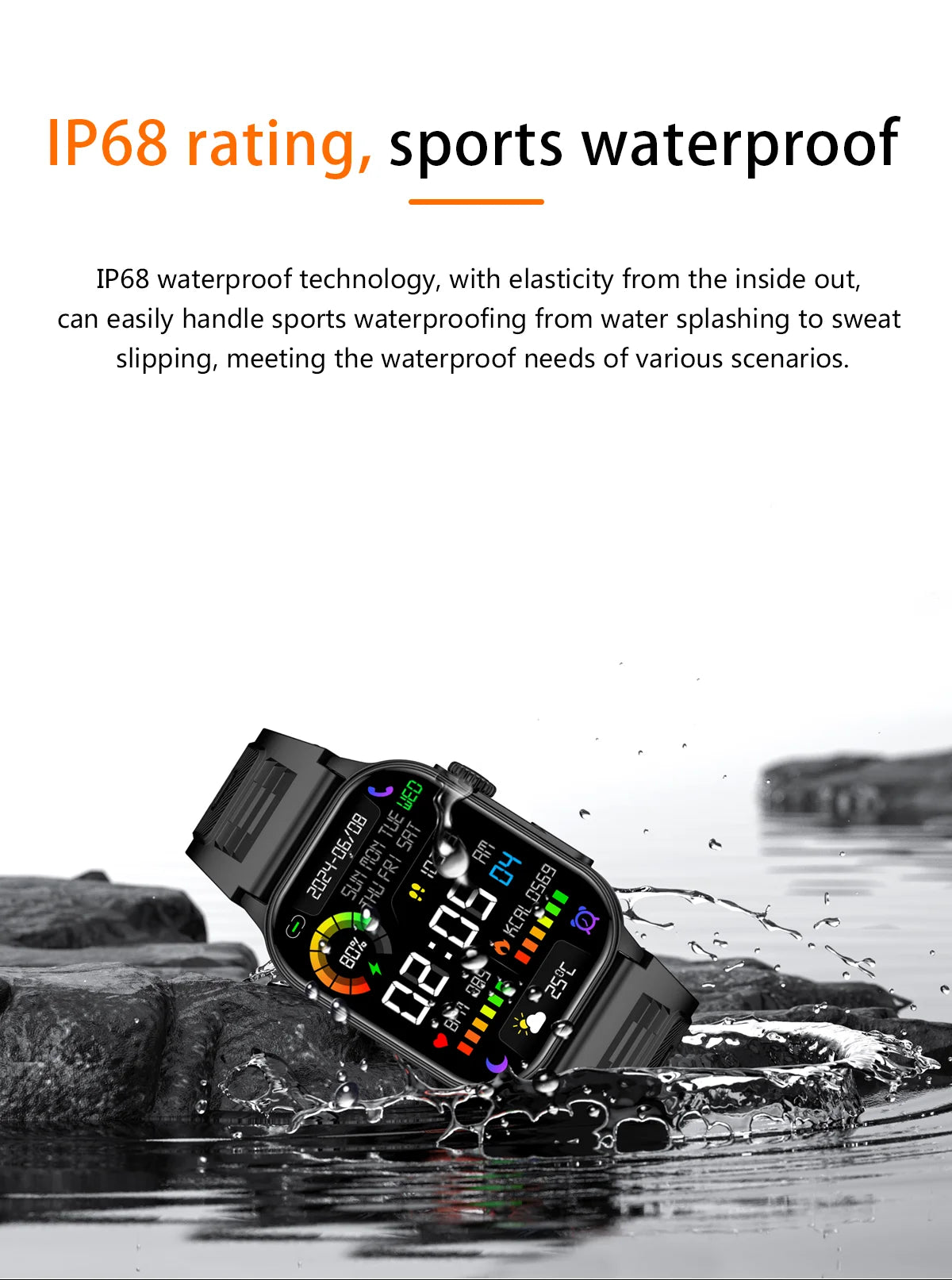 LIGE 2.01" HD Display Smart Watch For Men Women Health Monitor Sports Fitness Watches AI Voice Bluetooth Call Man Smartwatch New