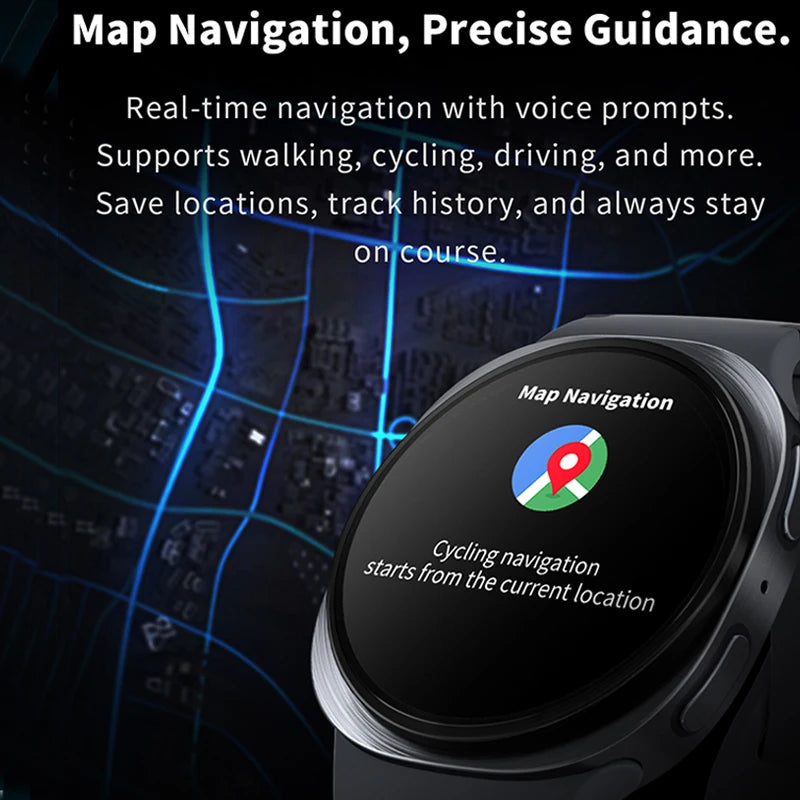 Watch 8 Mini GPS Track Smart Watch Men Women Map Navigation Bluetooth Call NFC IP68 Waterproof Compass Sport Smartwatch 2025 New