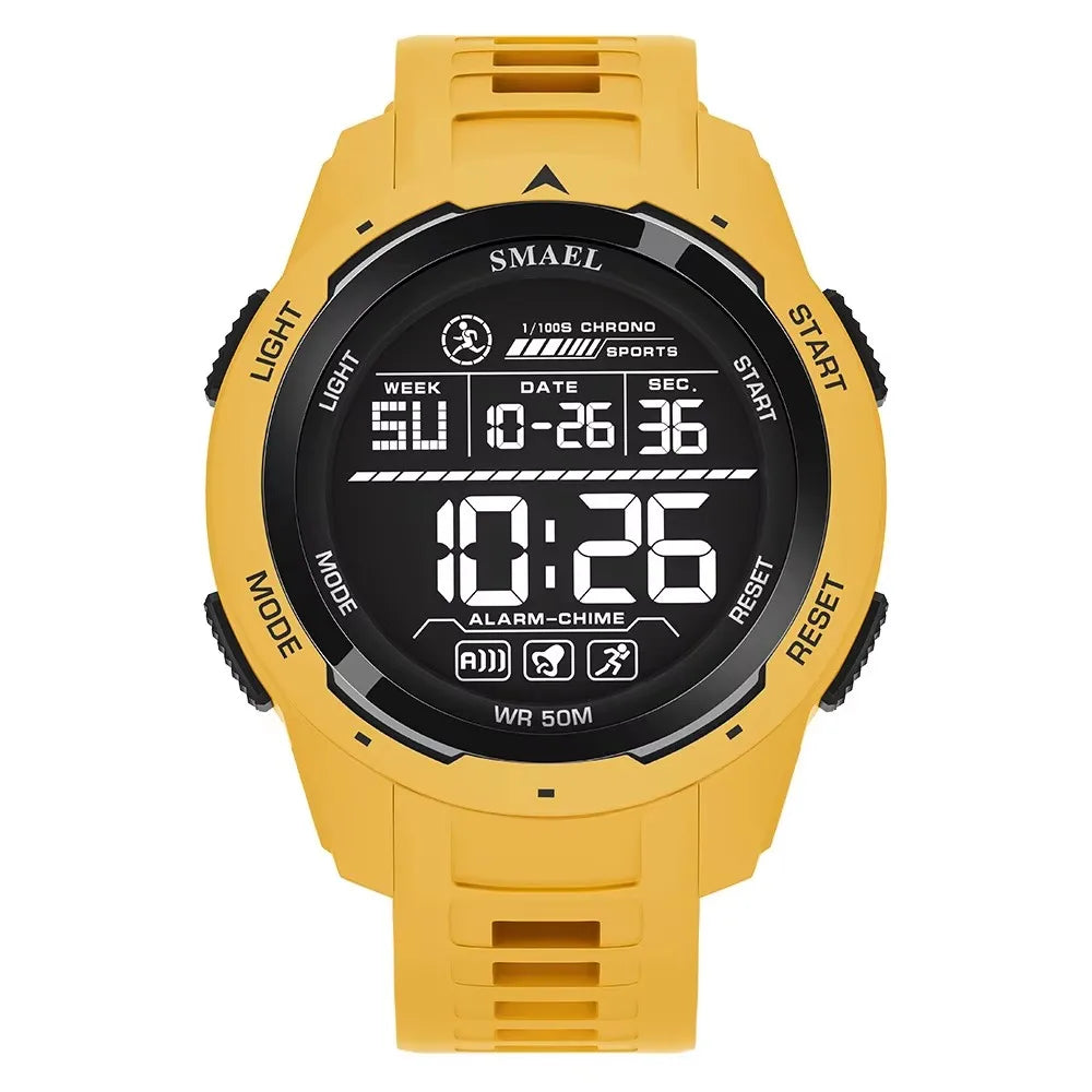 SMAEL Watch 8105 Camo Strap Men Sports Multifunctional Watches Waterproof Shock Digital Display LED Wristwatch for Man