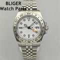 BLIGER NH34 GMT 40mm Luxur Mens Watches Mechanical Stainless Steel Waterproof Orange GMT Mark Sapphire Reloj Man for Watch