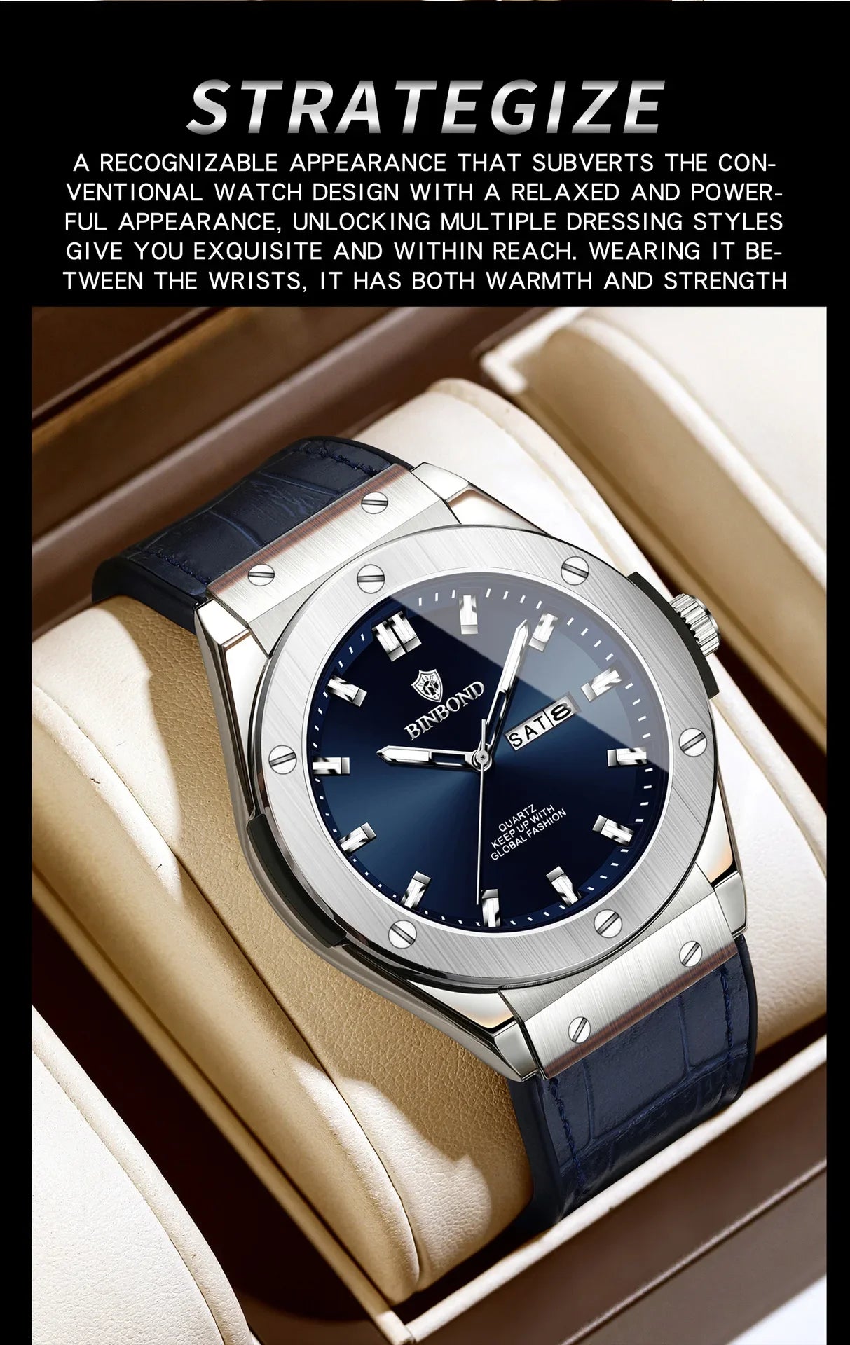New Man Leather Casual Sports Clock Men Luxury Watch Automatic Watches Mens Top Fashion Quartz Wristwatches Man Reloj Hombre