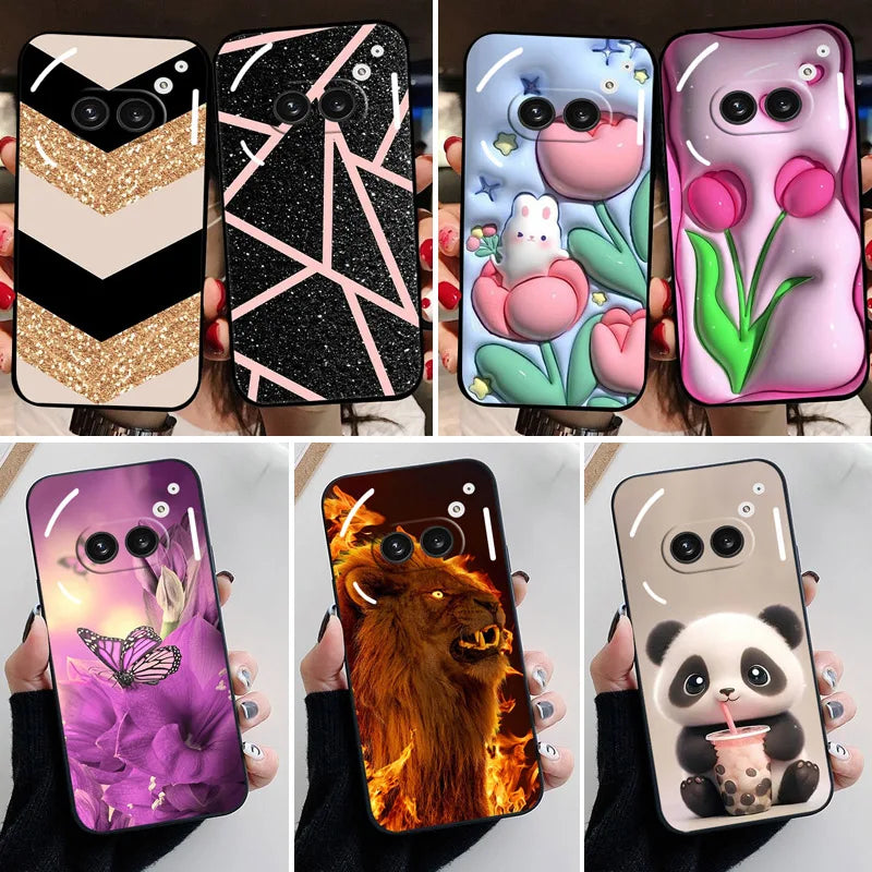 For Nothing Phone 2a Case Fashion Panda Soft Silicone Back Cases for Nothing Phone 1 2 2A Phone Cover Phone1 etui Fundas bags