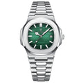 POEDAGAR Square Luxury Men Wristwatch Waterproof Luminous Date Stainless Steel Male Clock Business Sports Quartz Watches For Men