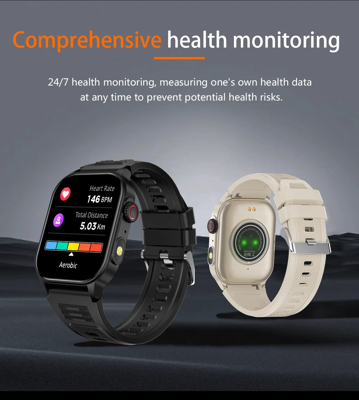 LIGE 2.01" HD Display Smart Watch For Men Women Health Monitor Sports Fitness Watches AI Voice Bluetooth Call Man Smartwatch New