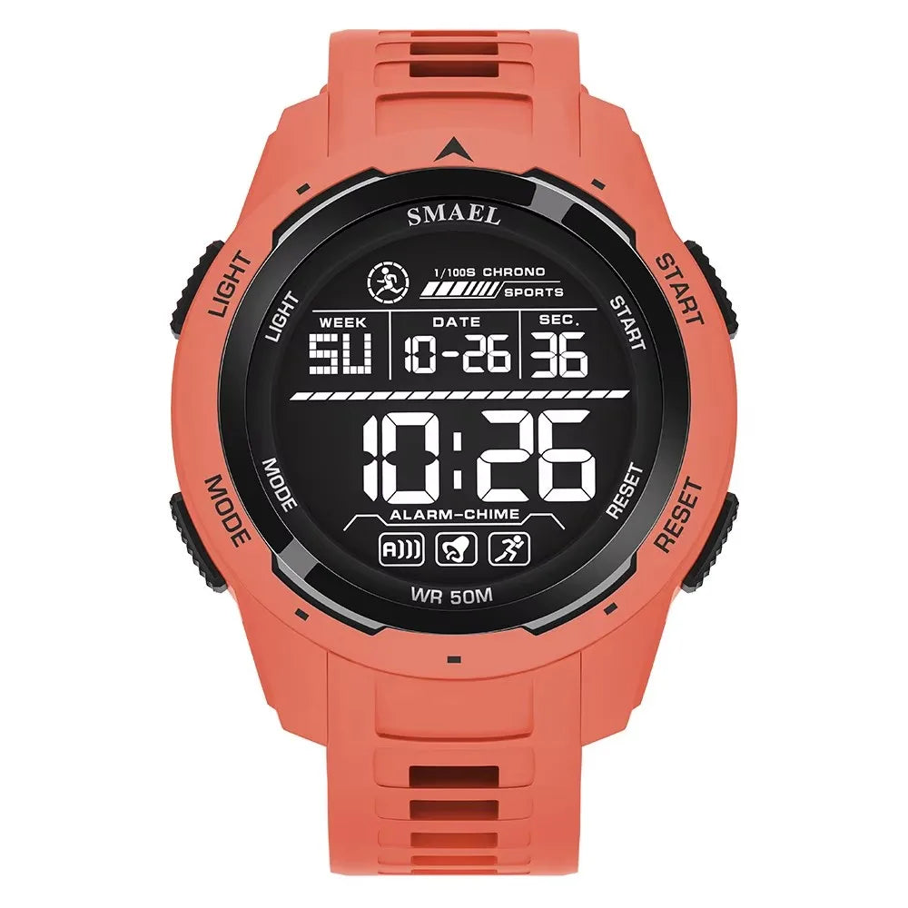 SMAEL Watch 8105 Camo Strap Men Sports Multifunctional Watches Waterproof Shock Digital Display LED Wristwatch for Man