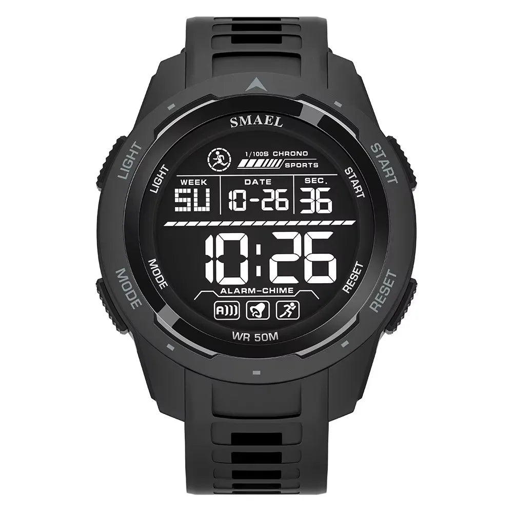 SMAEL Watch 8105 Camo Strap Men Sports Multifunctional Watches Waterproof Shock Digital Display LED Wristwatch for Man