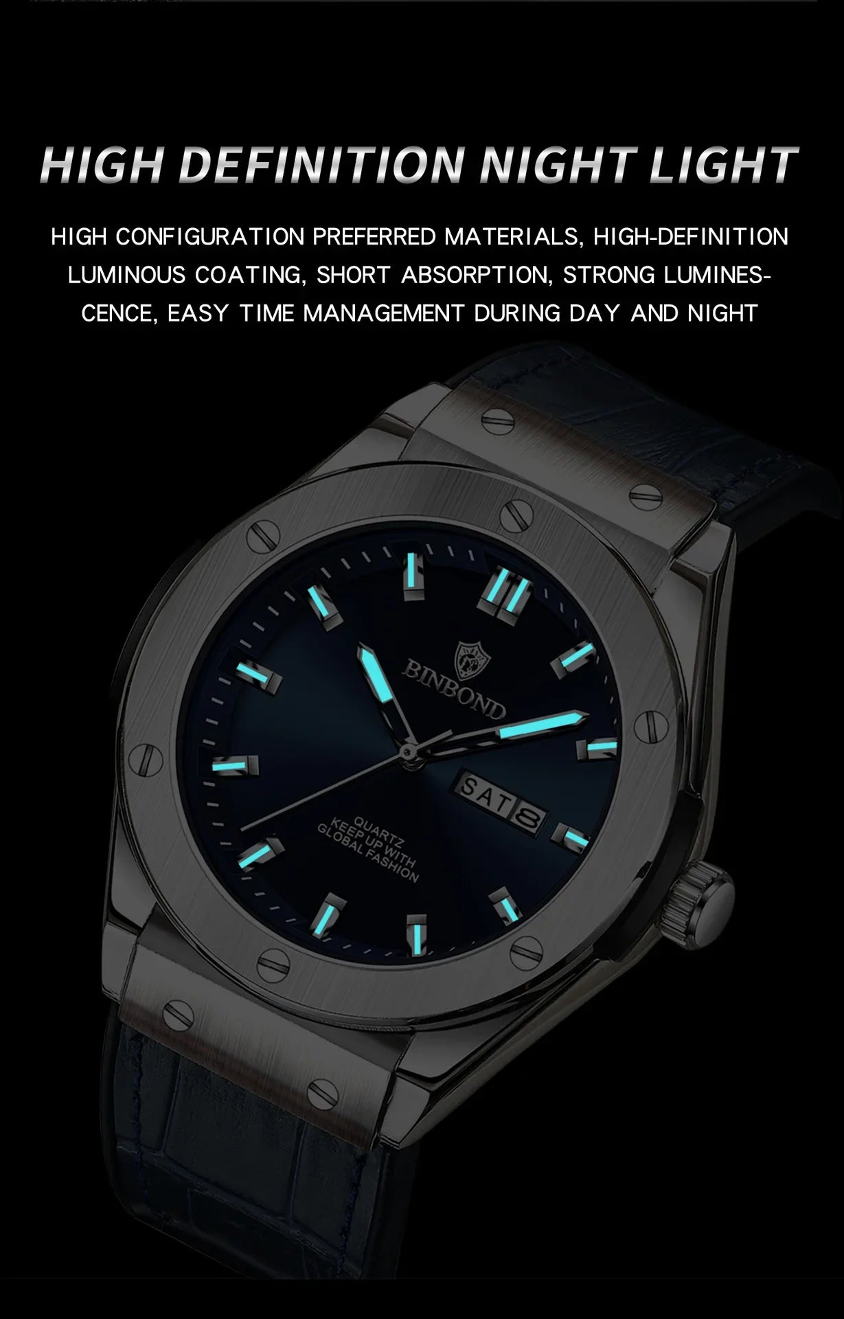 New Man Leather Casual Sports Clock Men Luxury Watch Automatic Watches Mens Top Fashion Quartz Wristwatches Man Reloj Hombre