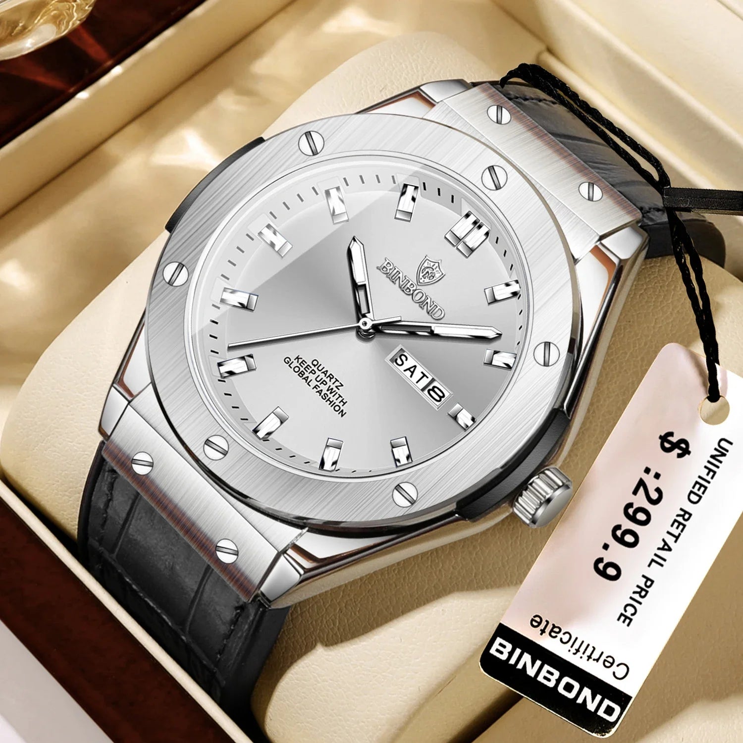 New Man Leather Casual Sports Clock Men Luxury Watch Automatic Watches Mens Top Fashion Quartz Wristwatches Man Reloj Hombre