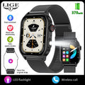 LIGE 2.01" HD Display Smart Watch For Men Women Health Monitor Sports Fitness Watches AI Voice Bluetooth Call Man Smartwatch New