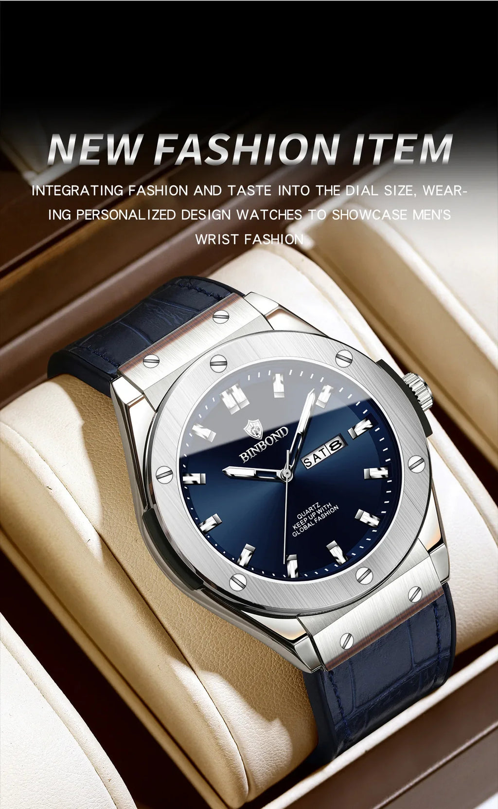 New Man Leather Casual Sports Clock Men Luxury Watch Automatic Watches Mens Top Fashion Quartz Wristwatches Man Reloj Hombre
