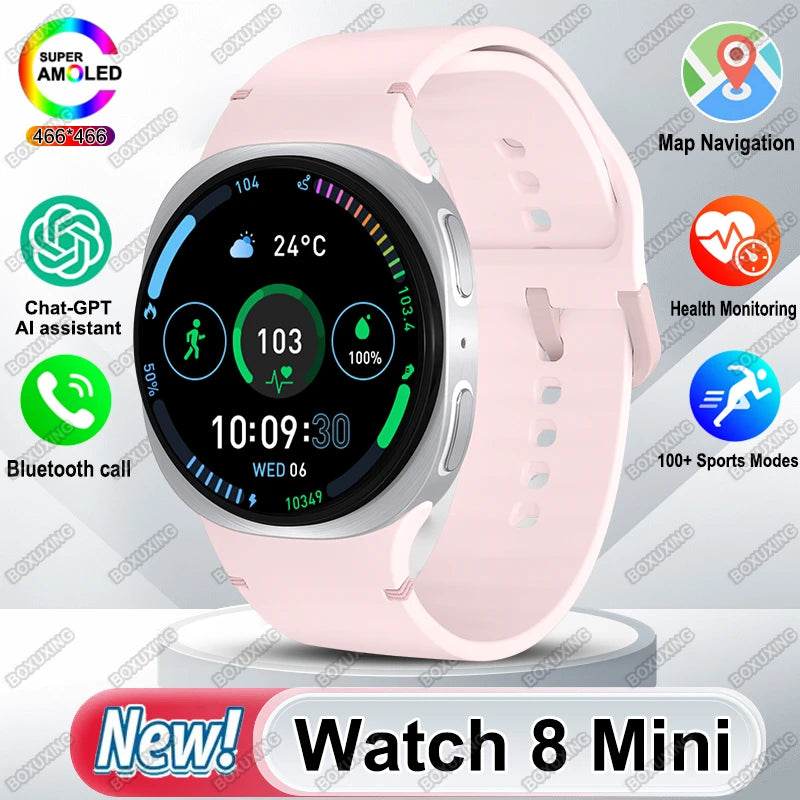 Watch 8 Mini GPS Track Smart Watch Men Women Map Navigation Bluetooth Call NFC IP68 Waterproof Compass Sport Smartwatch 2025 New